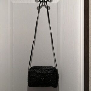 Mario Valentino Diamond Plate Leather Crossbody Y2K Italy Rare